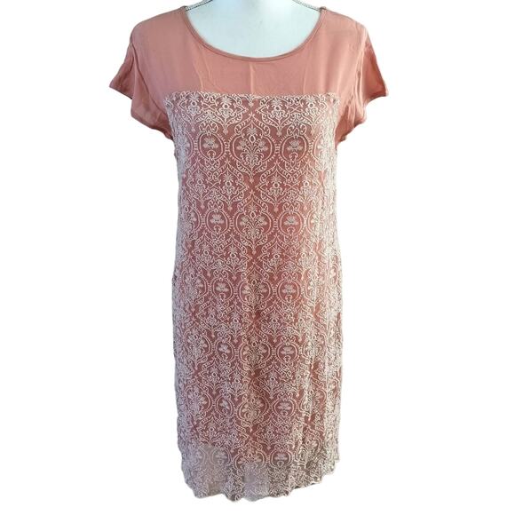 Sundance Rose Palace PS Petite Small Embroidered Viscose Shift Dress - Picture 1 of 5